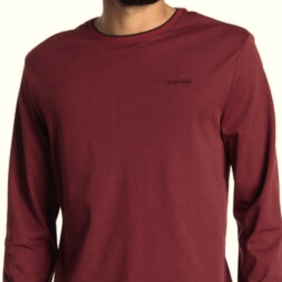Calvin Klein Other - Calvin Klein Long Sleeve Tipped Collar Knit T-Shirt